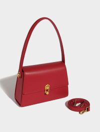 « Stilvoll und Praktisch: Die Hazel Handtasche Damen Schultertaschen – Ein Must-Have in Schwarz, Rot und Karamell »