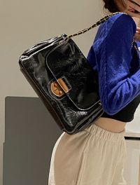 « Julia’s Stilvolle Auswahl: Handtasche Damen Schultertaschen Leder Umhängetasche – Eleganz in Schwarz, Grün und Weiß »