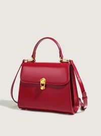 « Modischer Chic mit der Mila Handtasche Damen Schultertaschen Umhängetasche: Ein Must-Have in Schwarz/Rot »