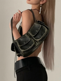 « Stilvolle Eleganz mit der Shinoko Mehrfachtasche Retro Baguette Unterarm Schultertasche »