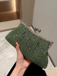 « Stilvoll und Chic: Die Abendtasche Hochzeitstasche Party Tasche Handtasche Damen Schultertaschen Vintage-Tasche Grün/Silber – Kendall als modisches Highlight »