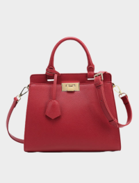 « Entdecken Sie die Eleganz der Claire Handtasche: Damen Schultertaschen in Schwarz, Rot und Karamell »
