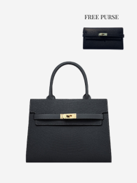 « Die Eleganz der Grace: Handtasche Damen Schultertaschen Leder Umhängetasche in Schwarz, Weiss, Blau und Rot »