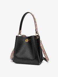 « Marleys modische Wunder: Die Handtasche Damen Schultertaschen Umhängetasche Damen Schnallentasche Große Handtasche Shopper Tasche in Schwarz/Weiss/Rosa »